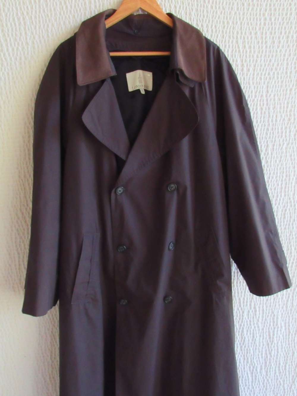 Men’s London Fog Trench Coat 44 All Season Vintage Wool Removable Liner